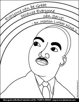 Mlk rainbowâ coloring page for younger children black history month crafts martin luther king art black history quotes