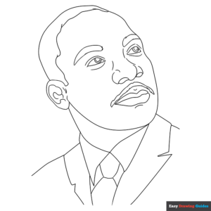 Martin luther king jr coloring page easy drawing guides