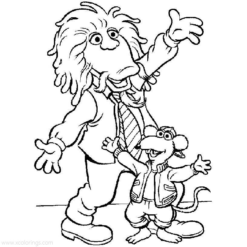 Muppet coloring pages rizzo and clifford