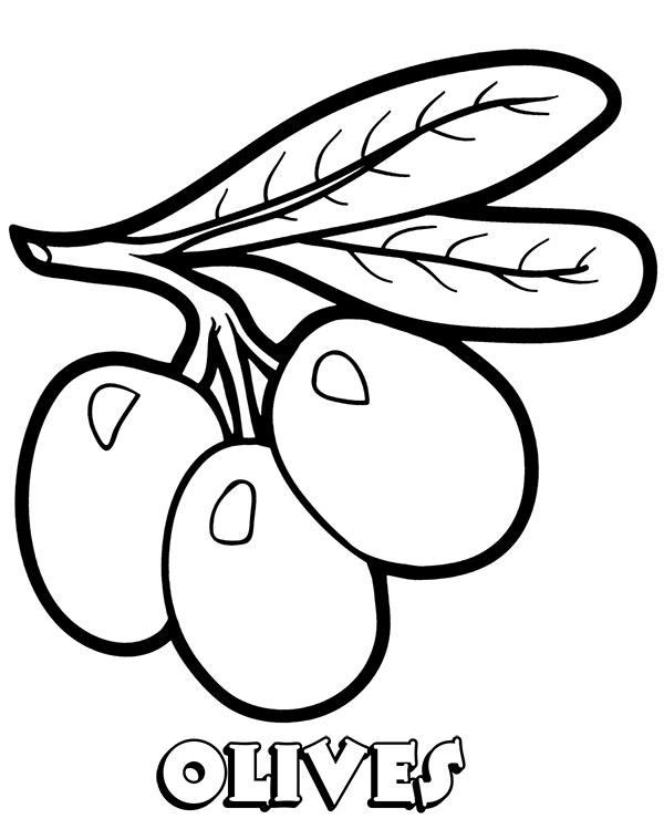 Olives coloring page picture for children