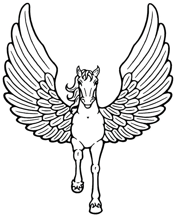 Print pegasus coloring sheet