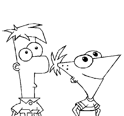 Phineas and ferb coloring page