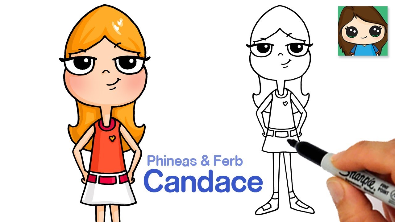 How to draw candace fro phineas and ferb