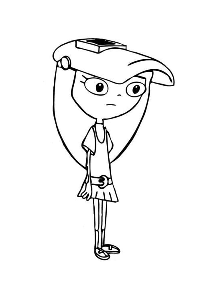 Phineas and ferb isabella coloring page