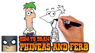 How to draw phineas and ferb drawing tutorial