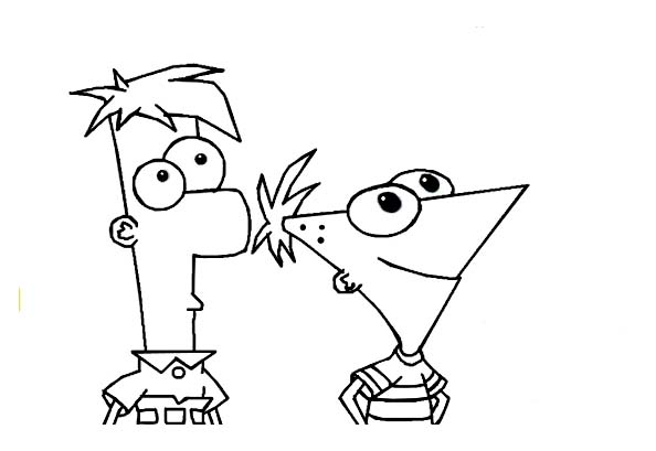 Phineas and ferb disney picture to print and color