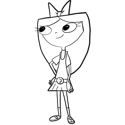 How to draw isabella from phineas and ferb step by step drawing tutorial