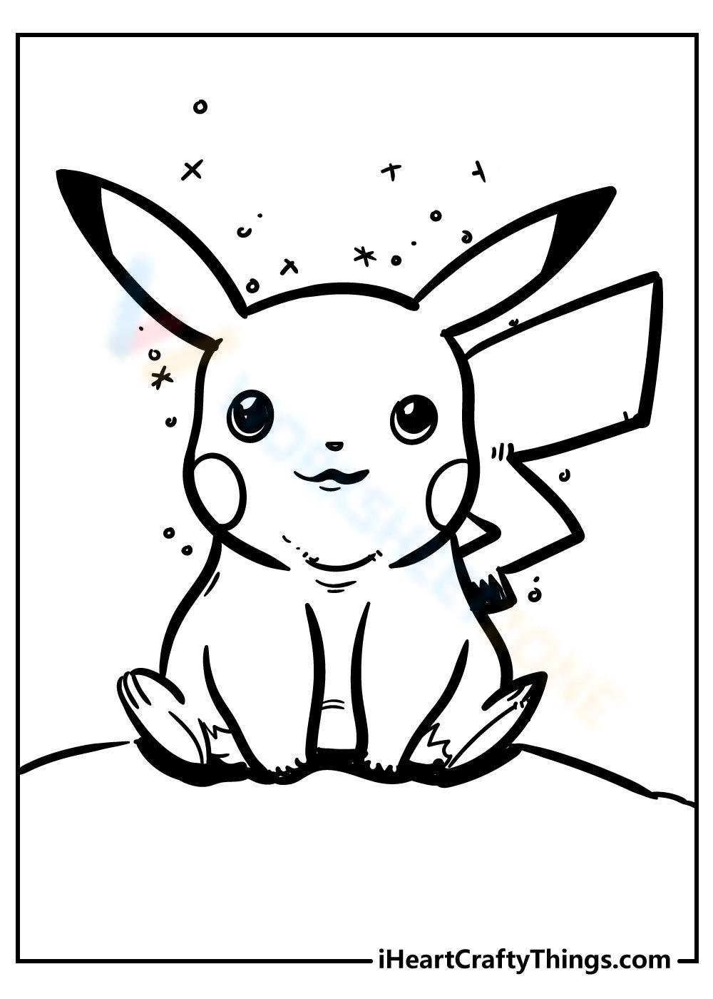 Free printable pikachu coloring pages for kids adults