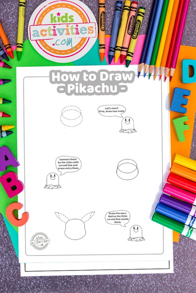 How to draw pikachu easy printable lesson for kids kids activities blog