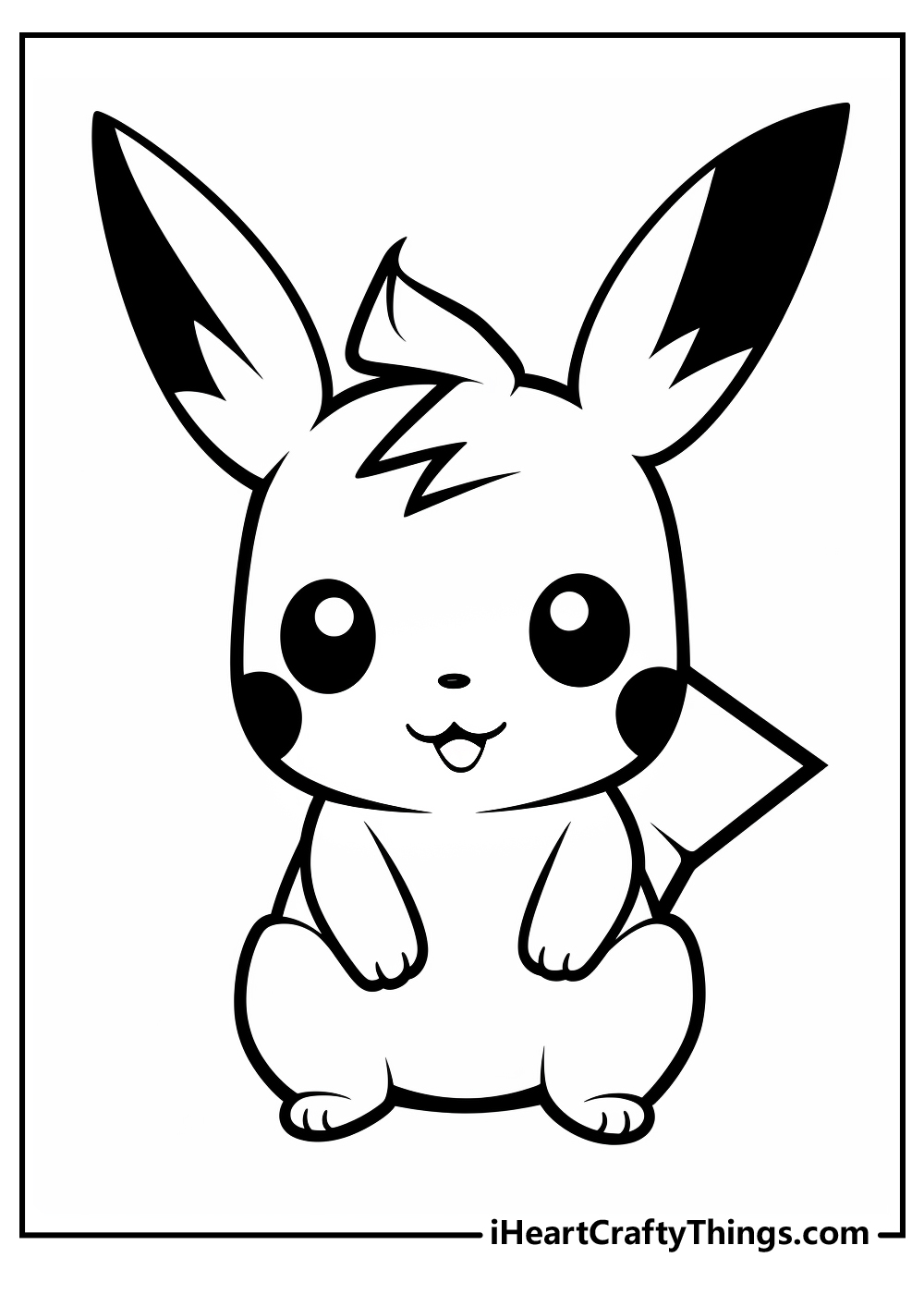 Pikachu coloring pages free printables