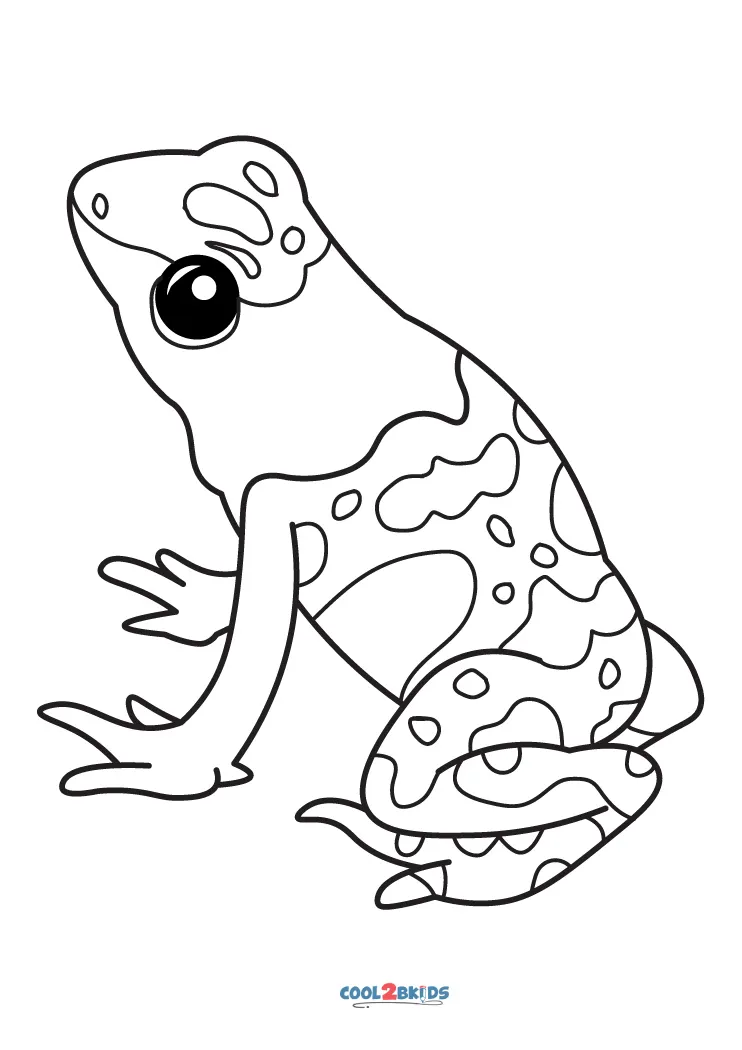 Free printable poison dart frog coloring pages for kids