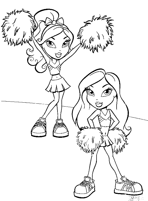 Cheerleading coloring pages printable for free download