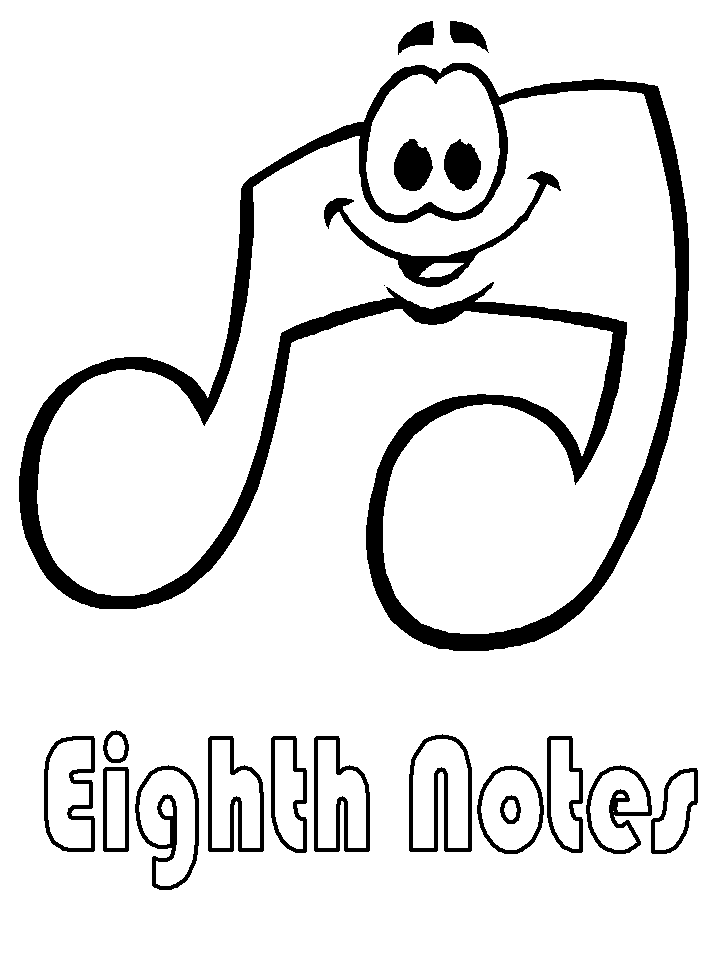 Coloring pages single music note coloring page