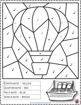 Transportation themed music coloring sheets color by music pages music coloring sheets music coloring music lessons for kids