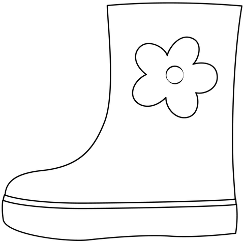 Rain boot coloring page free printable coloring pages