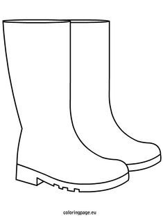 Rain boots coloring page in rain boots drawing collection