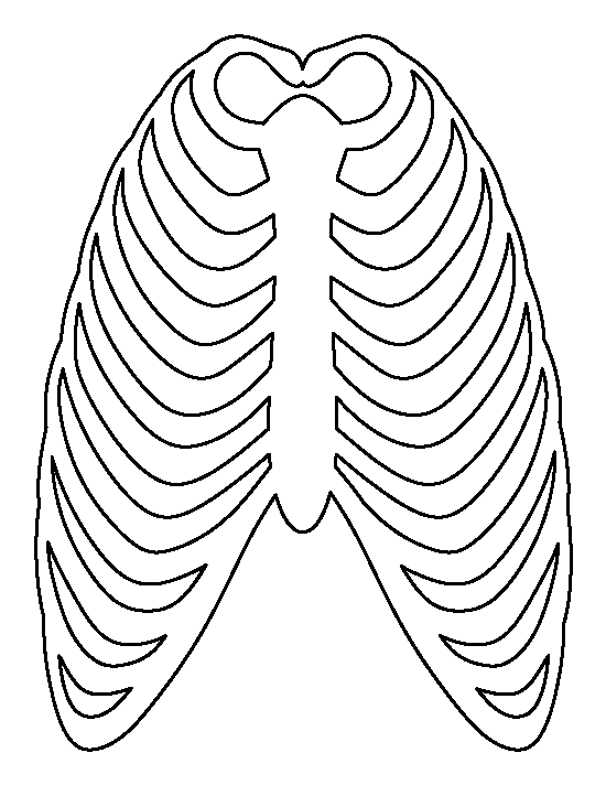 Printable ribcage template