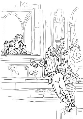 Romeo and juliet balcony scene coloring page free printable coloring pages juliet balcony romeo and juliet coloring pages