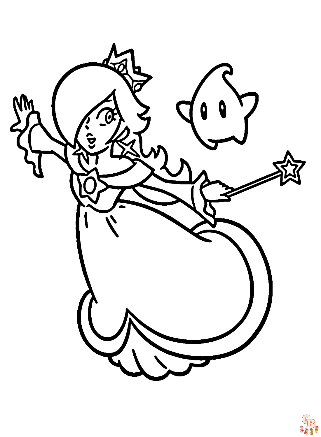 Printable rosalina coloring pages free for kids and adults