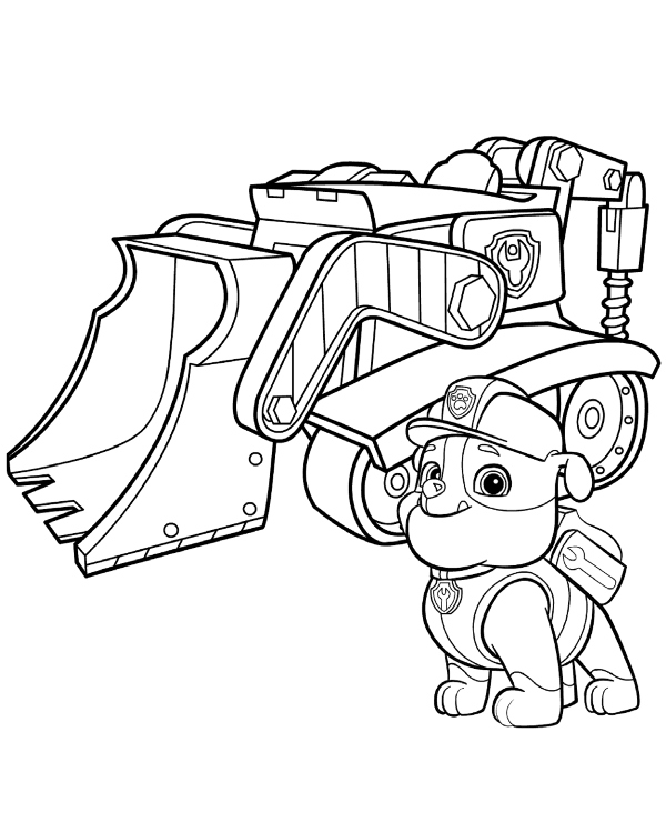 Paw patrol coloring page