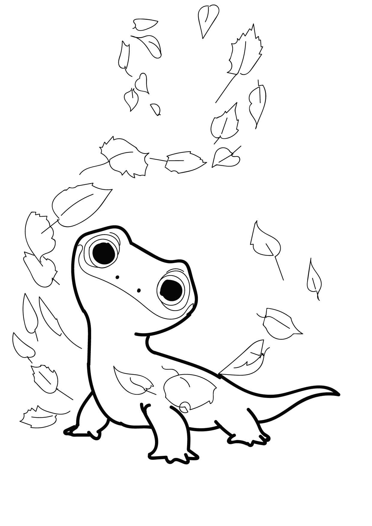 Bruni the salamander coloring pages frozen â cristina is painting