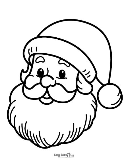 Printable santa coloring pages