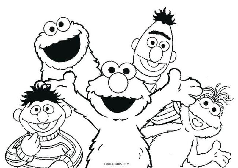 Printable sesame street coloring pages pdf