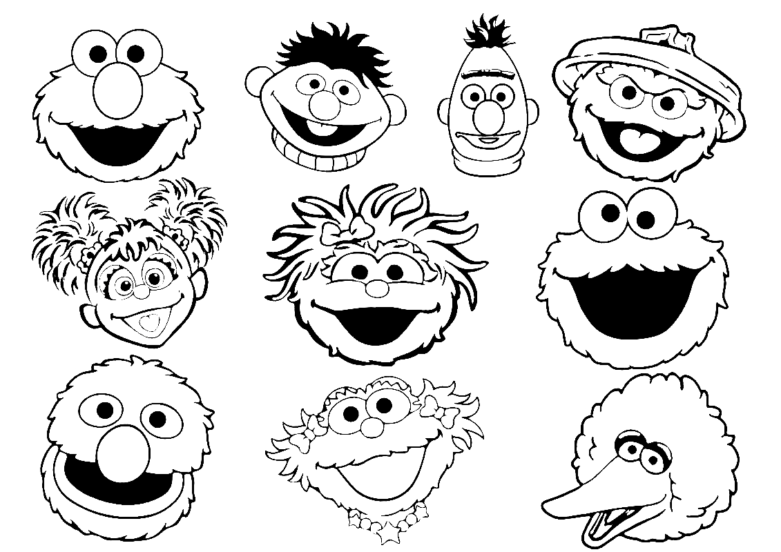 Sesame street coloring pages printable for free download