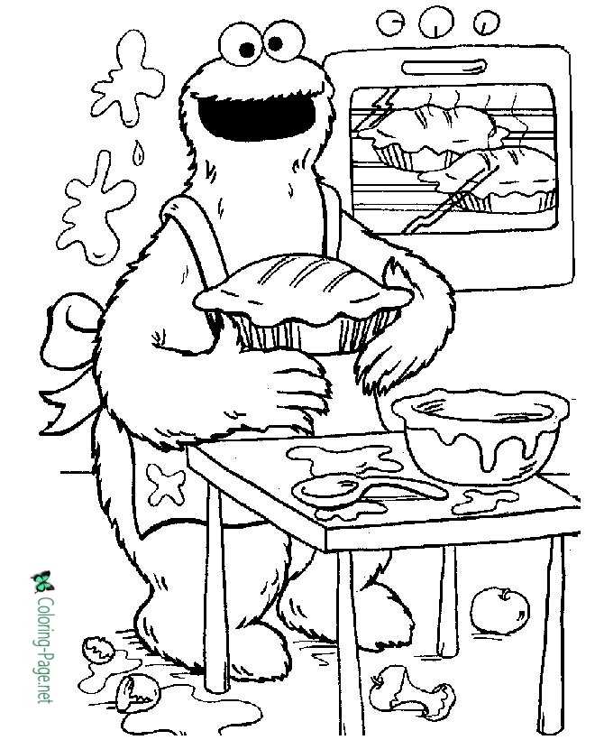 Sesame street coloring pages