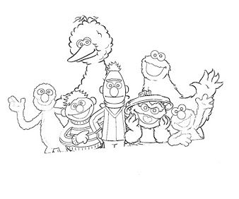 Sesame street coloring page sesame street coloring pages sesame street love coloring pages