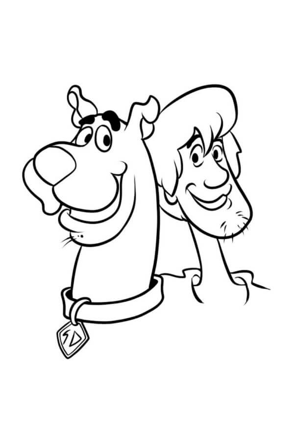 Scooby doo and shaggy rogers coloring page