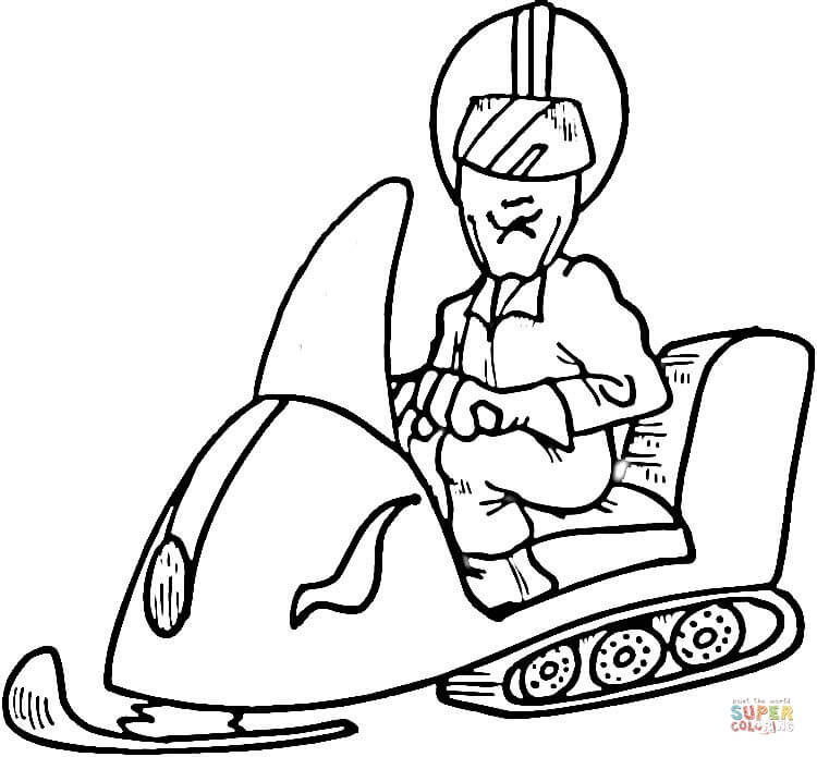 Snowmobile coloring page free printable coloring pages