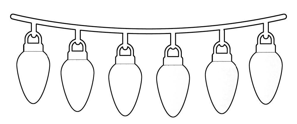 Christmas lights outline templates