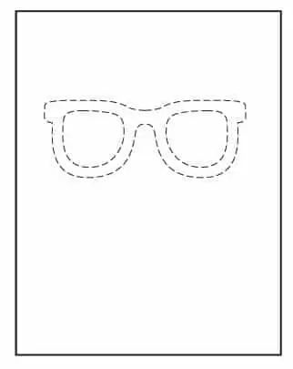 Easy how to draw sunglasses tutorial and sunglasses coloring page kids art projects projects for kids art projects