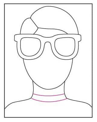Easy how to draw sunglasses tutorial and sunglasses coloring page person drawing coloring pages drawing for kids