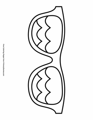 Sunglasses coloring page â free printable pdf from