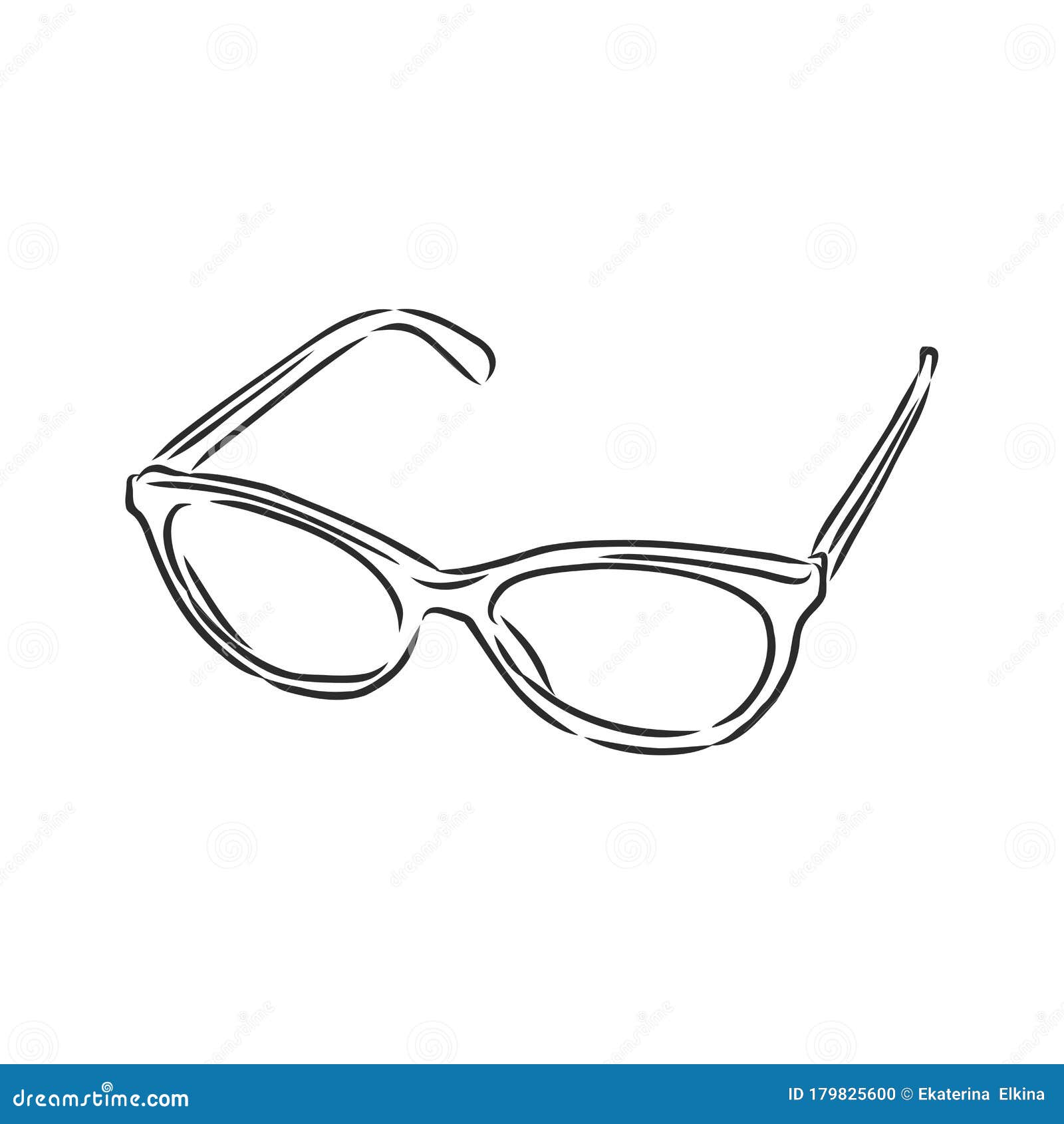 Doodle outline vector illustration of sunglasses cute summer doodle black and white line art coloring page for children stock illustration