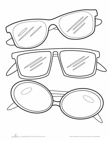 Sunglasses worksheet education summer coloring pages coloring pages colouring pages