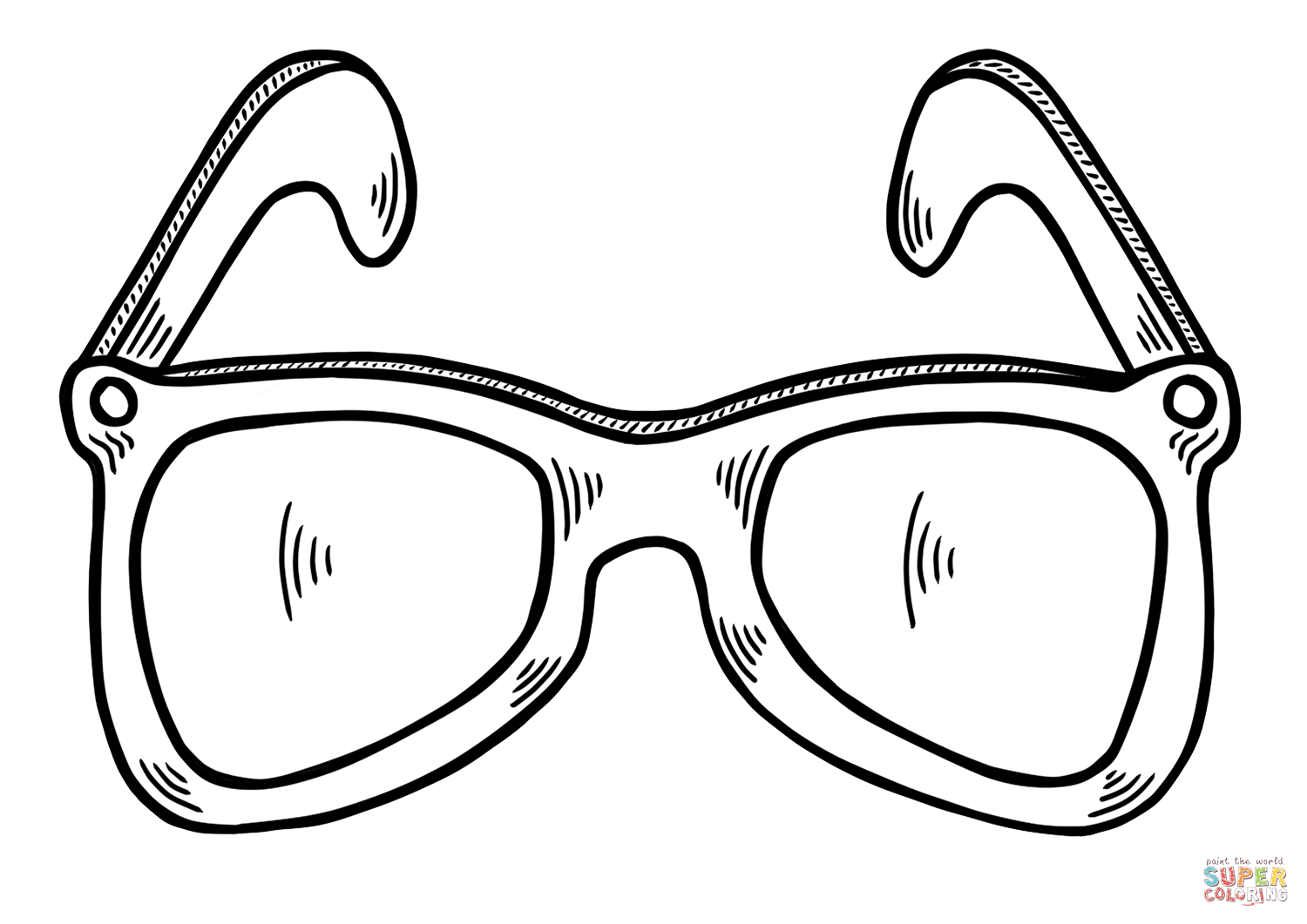Sunglasses coloring page free printable coloring pages