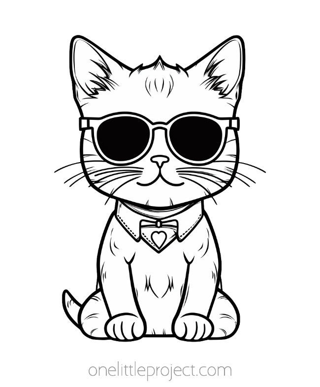 Cat coloring pages free printable kitten coloring sheets