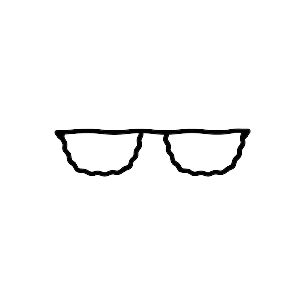 Premium vector hand drawn eyewear sunglasses kawaii coloring page illustration