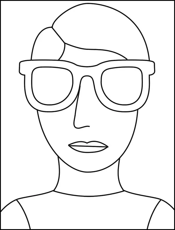 Easy how to draw sunglasses tutorial sunglasses coloring page