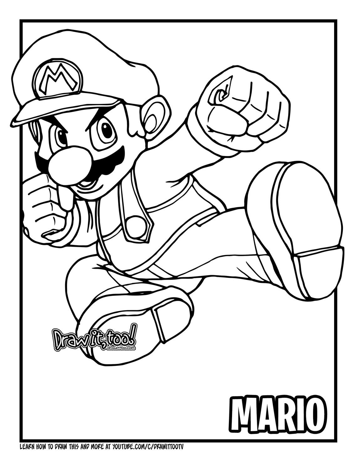 How to draw mario super mario bros drawing tutorial