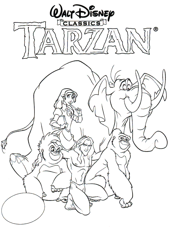 Tarzan coloring pages printable for free download