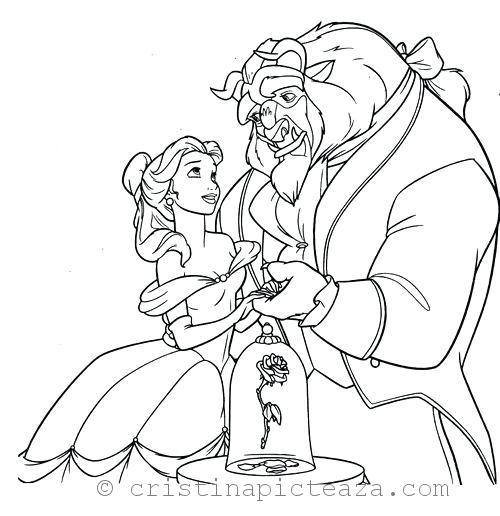 Beauty and the beast coloring pages â drawing sheets