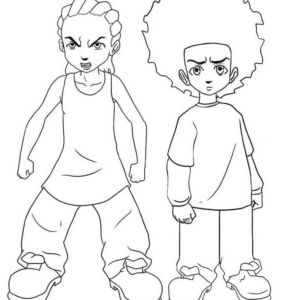 Boondocks coloring pages printable for free download