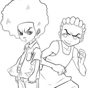 Boondocks coloring pages printable for free download