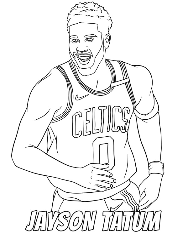 Jayson tatum coloring page for free