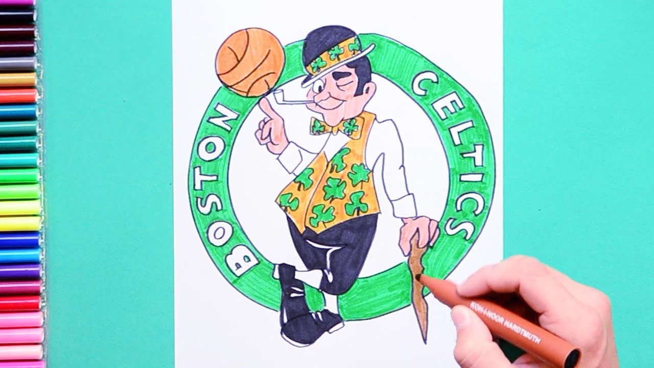 How to draw boston celtics logo nba tea
