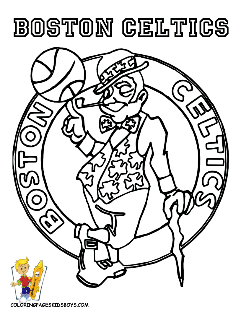 Celtics printable coloring page boston celtics logo coloring pages celtic